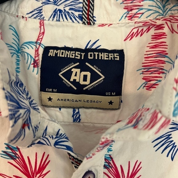 Amongst Others Short Sleeve Button Down Palm Tree Shirt - Picture 2 of 3
